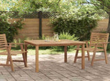 Garden Dining Table 110x110x77 cm Solid Teak Wood 316637