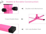 Height Adjustable Gymnastics Horizontal Bar for Kids, Children Junior Kip High Bar Fitness, Pink T3398P347570