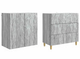 Cabinet Set 2 pcs Grey Sonoma 66 x 34.5 x 90 cm Engineered Wood 3416724
