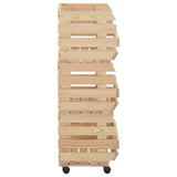 Vegetable Trolley 57x30x80 cm Solid Pinewood 327326