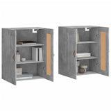 Wall Mounted Cabinets 2 pcs Concrete Grey Engineered Wood 3197997