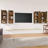 TV Cabinets 4 pcs Smoked Oak 30.5x30x90 cm Engineered Wood 3120329