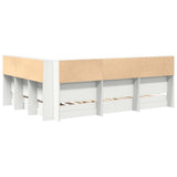 Bookcase Bed with Headboard White 160 x 200 cm Engineered wood 3335739