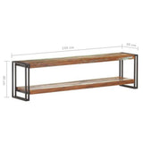 TV Cabinet Mixed colour finish Solid reclaimed wood, Iron 320793