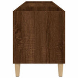 Record Cabinet Brown Oak 121x38x48 cm Engineered Wood 831932