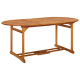 Dining Set Brown Solid Acacia wood 180x90x75 cm Foldable 3086973
