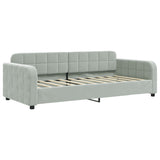 Day Bed without Mattress Light Grey 90x190 cm Single Velvet 354074