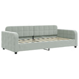 Daybed with Mattress Light Grey 90x190 cm Velvet 3197017
