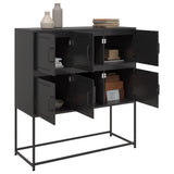 Sideboard Black 100.5x39x107 cm Steel 846596
