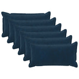 Cushion Cover 6 pcs HOUTEN Blue 40 x 70 cm Microfiber Fleece 917881