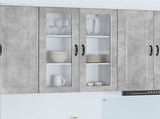 Wall Glass Cabinet PORTO Concrete Grey 80 x 31 x 100 cm 885508