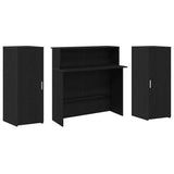 Reception Desk Black Oak 180x50x103.5 cm Engineered Wood 3324206