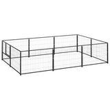 Dog Kennel Black 6 m Steel 3082110