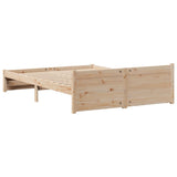 Bed Frame without Mattress 140x190 cm Solid Wood Pine 3301680