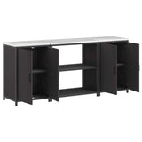 Kitchen Storage Set HATTEM 3 pcs Black Cold-rolled Steel 3392666