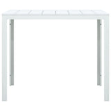 Coffee Table White 78x78x74 cm HDPE Wood Look 47881