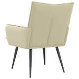 Armchair Cream Faux Leather 42047736