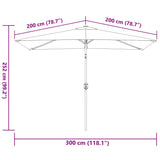Garden Parasol Anthracite Polyester 300x200 cm Tiltable 44501