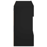 TV Wall Cabinet with LED Lights Black 78.5x30x60.5 cm 837100