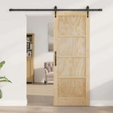 Sliding Door ORKDAL Natural and Black 78 x 202 cm 3333722