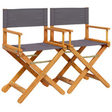 Folding Director Chairs 2 pcs Dark Grey Fabric 365836