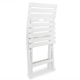 43581 3 Piece Folding Bistro Set Plastic White