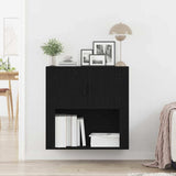Wall Cabinet Black oak 80 x 33 x 80 cm Engineered wood 862116