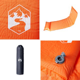 Self Inflating Camping Mattress with Pillow 1-Person Orange 4007134