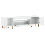LED TV Cabinet High Gloss White Engineered Wood 896249