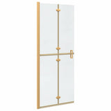 Walk-In Shower Wall Folding Gold 80 x 6.5 x 190 cm 42017970