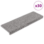 ZNTS Stair Mats 30 pcs 65x21x4 cm Grey 3365825