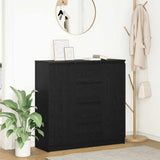 Sideboard with Drawers Black Oak 100.5x35x98.5 cm Engineered Wood 3328454