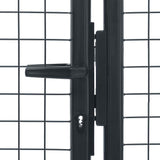 Mesh Garden Gate Galvanised Steel 400x100 cm Grey 145777