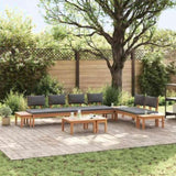 Garden Sofa Set 5 pcs Brown and Grey 3356871