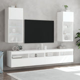 TV Cabinet with LED Lights White 40.5x30x90 cm 837043