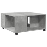 ZNTS Coffee Table Concrete Grey 80x80x40 cm Engineered Wood 853176