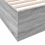Bed Frame without Mattress Grey Sonoma 180x200 cm Super King 3280998