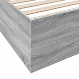 Bed Frame without Mattress Grey Sonoma 180x200 cm Super King 3280998