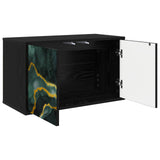 Wall-mounted TV Cabinet WIJHE 69 x 33 x 40 cm Black Oak 8007120