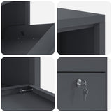 Parcel Drop Box with Storage Anthracite 44 x 22 x 82 cm Steel 874921