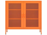 Storage Cabinet Orange Steel Medium Storage Cabinet Rectangular 336174
