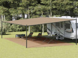 Tent Carpet Taupe 400x800 cm HDPE 310755