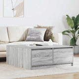 Coffee Table with Drawers Grey Sonoma 100x100x40 cm 3328404
