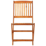 Dining Set Natural wood Solid Acacia wood Set Collapsible 3086969
