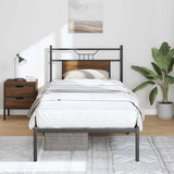 Bed Frame without Mattress Brown Oak 90x200 cm Engineered Wood 4106834