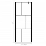 Walk-in Shower Wall with Tempered Glass Black 80x195 cm 149152