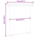 Balcony Side Awning 145x250 cm Red 48427