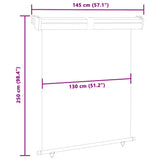 Balcony Side Awning 145x250 cm Red 48427