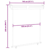 Balcony Side Awning 145x250 cm Red 48427