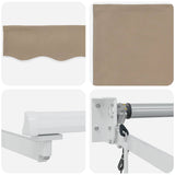 Electric Retractable Awning Beige and White 3.5 x 2 m 3419905